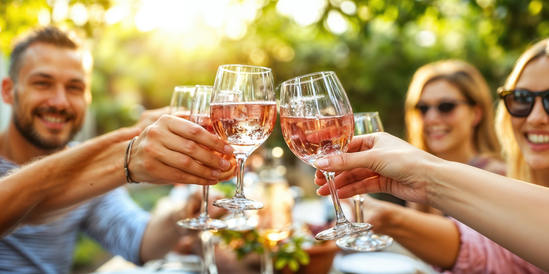 Feierabend mit Anstoßen im Freien | Biergartengarnitur